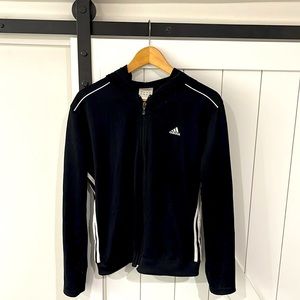 Adidas black hoodie jacket size Large